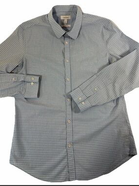 Calvin Klein Slim Fit No Iron Blue Button Down Shirt Infinite Cool Sz Medium